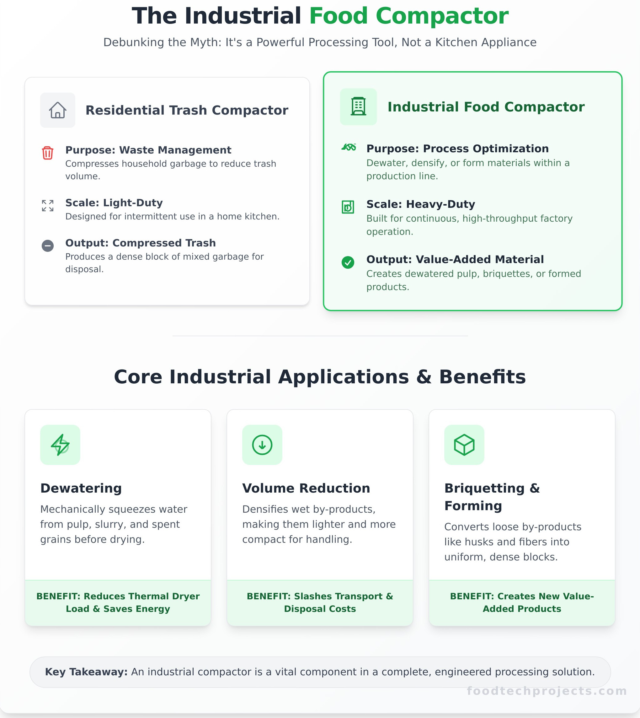 Food Compactor Technology: Beyond the Kitchen Appliance - Infographic